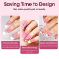 thumbnail image 5 of Gellen French Tips Press on Nails - 150 Pcs Pink Almond, Salon Acrylic Press on Nails Soft Gel Nail Tips, 15 Sizes Fake Nails 3 in 1 Pre-french French Tips Full Cover Tips for Nail Art, 5 of 9