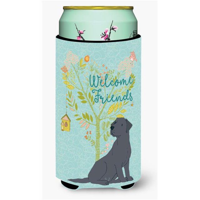Bienvenue Amis Noir Labrador Retriever Grand Garçon Boisson Isolant Hugger