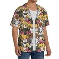 thumbnail image 2 of Goofa Cute Cat Printed Men's Casual Short-sleeved Shirt,Lightweight Breathable Button-down,Summer Casual men's top,Versatile Fashion shirt-3X-Large, 2 of 7