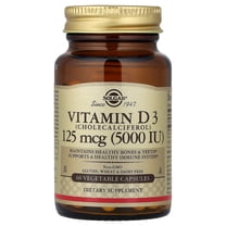 Solgar Vitamin D3 (Cholecalciferol) 5000 Iu 5,000 Iu (125 mcg) 60 Veg Caps