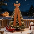 thumbnail image 4 of Giant Christmas Bow 71x20 Inch, Extra Large Velvet Christmas Tree Topper, Xmas Decor for Home Holiday Wedding Party Decorations, 4 of 6