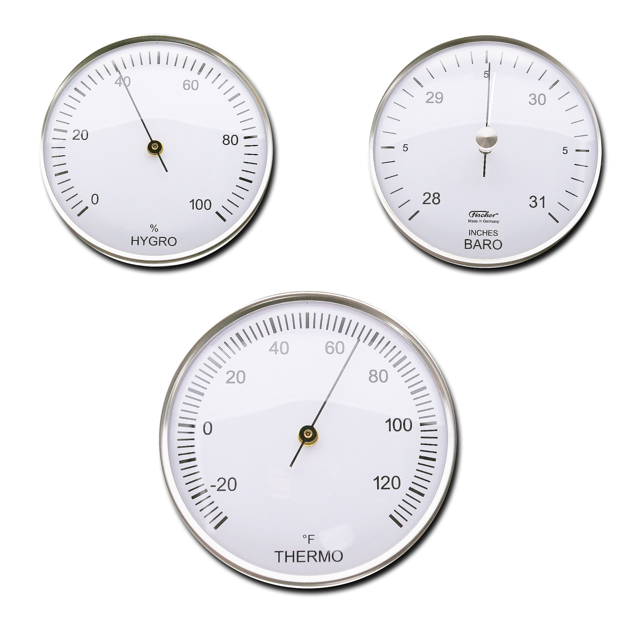 Fischer, Outdoor Weather Station, 390 x 145 mm, Ø 84mm - 827-01-US (US-Version / Inch, F°)