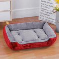 thumbnail image 1 of Bed for Dog Cat Pet Soft Square Plush Kennel Animals Accessories Dogs Basket Sofa Bed Larger Medium Puppy Pet Products Mattress ShopWise Round, 1 of 8