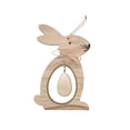 thumbnail image 2 of dajkiuy Easter Bunny Wooden Ornament, Spring Wood Decor, Easter Decoration, Holiday Gift Idea, Easter Home Decor, 2 of 6