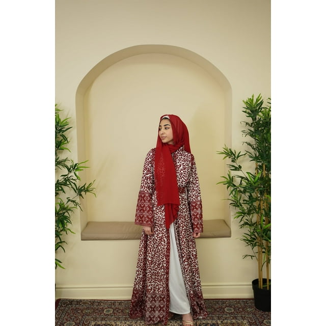 The Bridal Floral Beaded Embroidered Palestinian Kaftan Thobe