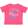 thumbnail image 3 of Inktastic Pink or Blue, Big Brother Loves You Footprints and Heart Boys Toddler T-Shirt, 3 of 5