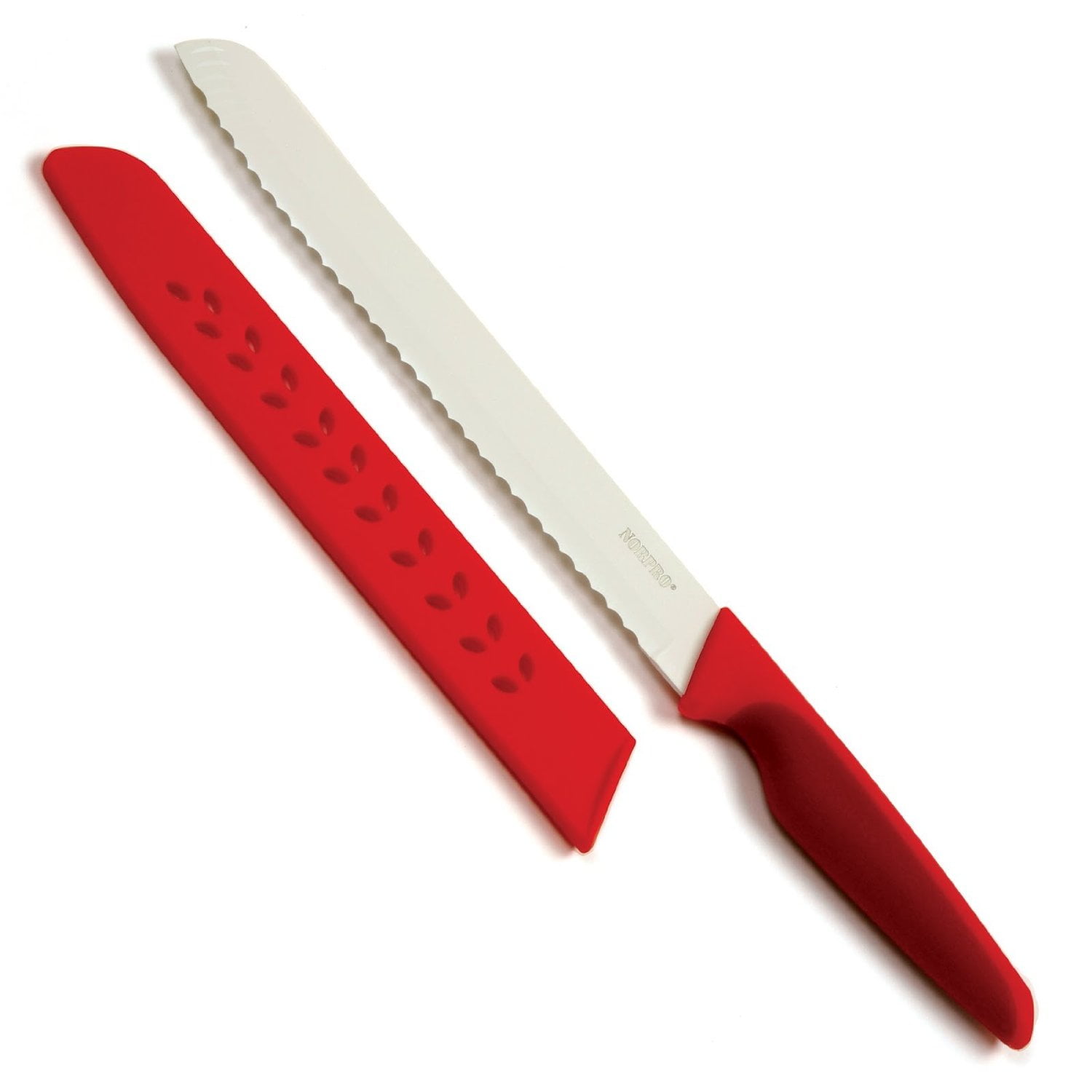 Norpro 1216 GripEZ Bread/Tomato Knife, Red