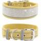 thumbnail image 1 of 1 collar de perro reflectante amarillo talla L - ante con diamantes de imitación reflectantes Sincero Electrónica, 1 of 5