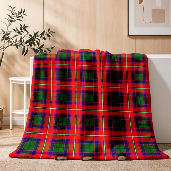 Scottish Tartan Blanket, Belshes Tartan Ultra-Soft Plush Throw Blanket for Bed or Couch, Cozy Bedding Living Room Home Dorm Decor, Suitable for All Four Seasons Inches 50" x 60"