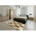 thumbnail image 4 of Ahgly Company Indoor Square Patterned Wood Brown Area Rugs, 4' Square, 4 of 6