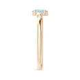 thumbnail image 3 of Angara Natural 0.4 Ct. Aquamarine Solitaire Ring in 14K Rose Gold for Women (Ring Size: 3), 3 of 9