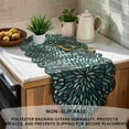 thumbnail image 3 of 36x13-in Handmade Floral Decorative Glass Beaded Table Runner for Tabletop Decor - Blue & Aqua, 3 of 7