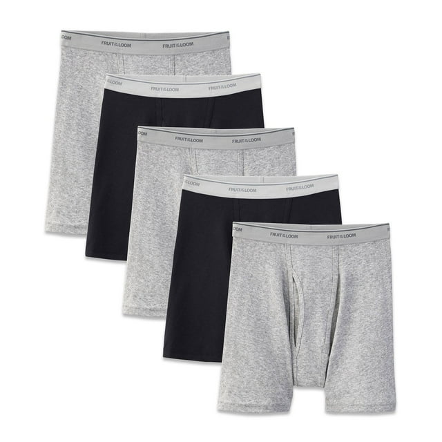 Fruit Of The Loom Boxeurs Moulants Noirs et Gris Coolzone pour Hommes, Lot de 3, m