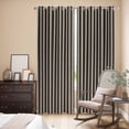 thumbnail image 3 of Vintage Brown Kitchen Curtains 96 Inch Length, Ombre Abstract Minimalist Geometric Grommet Top Bedroom Living Room Curtains, Light Filtering Cafe Curtain Drapes 2 Panels Set 104''x96'', 3 of 9