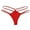 Red, variant on Panties for Women,Bikini Panties Solid Color Low Waist Triangle Design with Thin Straps and Hollow Out Details,Womens Underwear,White,L