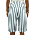 thumbnail image 6 of YanHoo Bermuda Shorts for Women High Waisted Knee Length Striped Shorts Casual Outdoor Short Pants with Pockets, 6 of 8