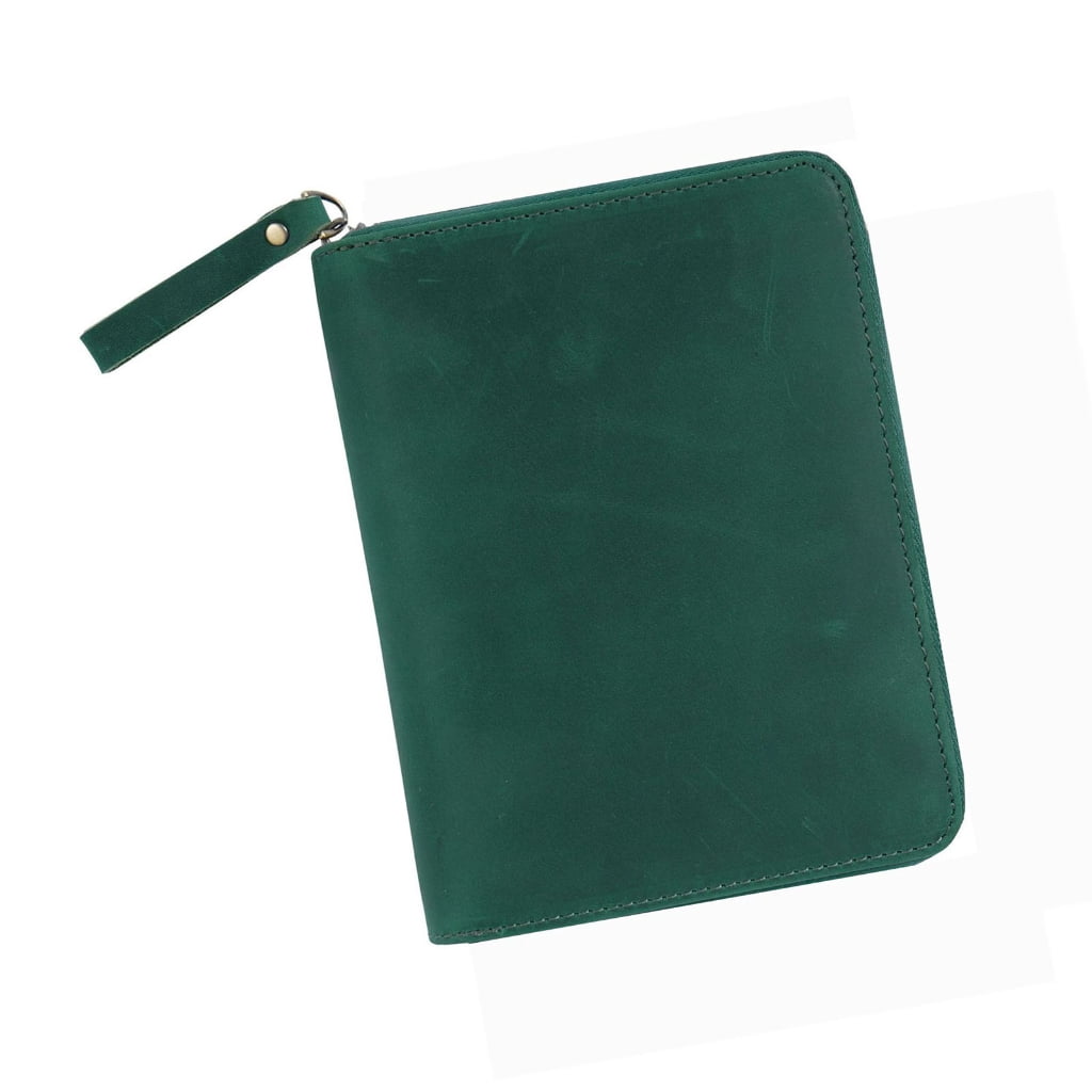 Zippered Leather Cover for 3.5x5.5Inch Pocket Journal Notebook Field Notebook