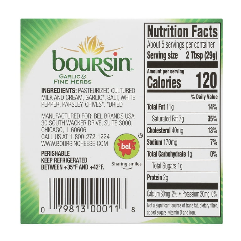 Boursin Garlic and Fine Herbs Cheese Cubes, 26.5 Ounce -- 4 per Case
