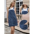 thumbnail image 2 of DARING DIVA Women's Loose Romper Sleeveless Jean Mini Dress X-Small Blue, 2 of 6