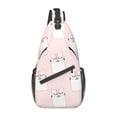 thumbnail image 1 of ZICANCN Crossbody Sling Bag for Men Women - Pink Cute Cats Casual Shoulder Backpacks for Travel Sport Climbing Runners Daypack, 1 of 9