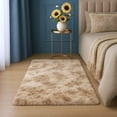 thumbnail image 3 of Ameha Shaggy Rug 6x9ft Ultra Soft Comfy Large Fluffy Rugs Non-Slip For Teen Adults Apartment Bedroom Home Decor Tye Dye Brown, 3 of 10