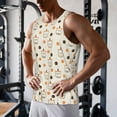 thumbnail image 5 of Pofeuu Milk Tea Print Men's Workout Tank Tops Sleeveless Muscle Gym Shirt Quick Dry-3X-Large, 5 of 7
