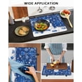thumbnail image 5 of Large Induction Cooktop Protector Mat Navy Blue Christmas Stove Top Covers for Electric Stove, Snowman Xmas Snowflake Ball Winter Decorative Stove Burner Cover Mats, Glass Top Stove Cover, 5 of 7