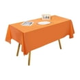 thumbnail image 5 of Disposable Plastic Tablecloth Heavy Duty Spillproof Table Cover, Colorful Rectangle Party Decorations for Events & Home, 72x54 Inch Orange, 5 of 5