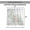 thumbnail image 7 of Creative Products Mint Floral Tranquil Rabbit 71x74 Shower Curtain, 7 of 7