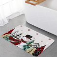 thumbnail image 5 of Christmas Kitchen Mat Rug Set of 2 Snowman Red Buffalo Xmas Tree Snowflakes Beige Runner Rug Anti-Fatigue Comfort Memory Foam Standing Mat Non-Slip Floor Door Mat for Bathroom Bedroom 18x30in+18x60in, 5 of 6