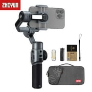 Zhiyun Smooth 5S Combo w/Magnetic Fill Light Carrying Bag &Tripod 3-Axis Handheld Gimbal Stabilizer for Smartphones iPhone 14 13 12 Pro Max Plus X 8 7 Plus Android Cell Phone