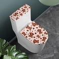 thumbnail image 2 of HELLHERO Elastic Fabric Toilet Lid Cover and Toilet Tank Lid Cover & Elastic Installation Toilet Seat Lid Cover Set & Soft for Hotel Stretch, Strawberry Hearts Yaks, 2 of 8