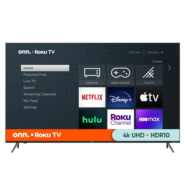 onn. (100044717) 75″ 4K UHD LED Frameless Roku Smart TV