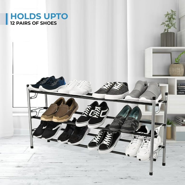 Free Standing Shoe Rack for Entryway, Easy To Assemble Sturdy