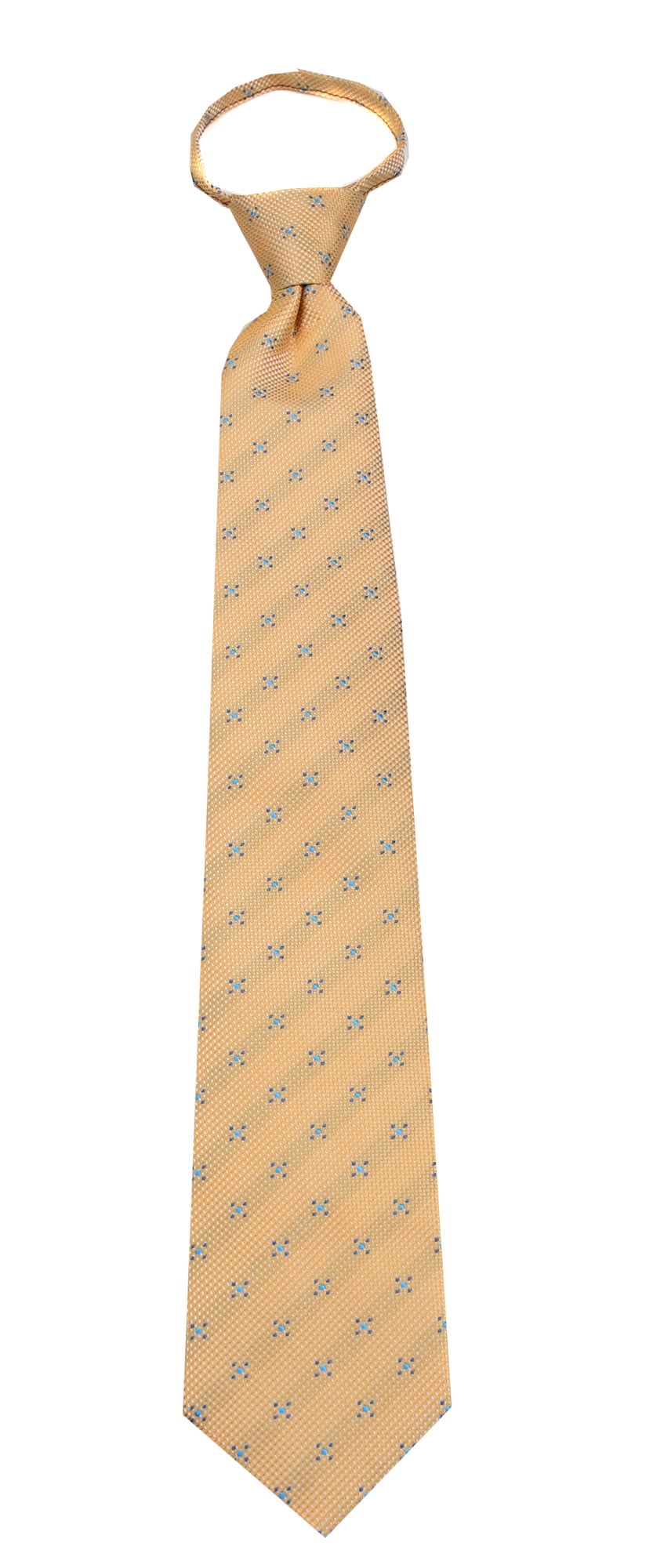 Mens Yellow Pattern Designer Zipper Zip Up Necktie Ties