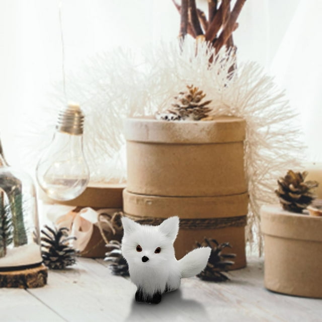 Fiudx Ofertas relámpago del día, solo en línea Animales de imitación, Zorros pequeños, Colgantes, Adornos, Juguetes, Manualidades, Artículos para festivales