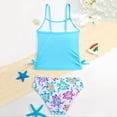 thumbnail image 5 of ZXLBBD Girl Swimsuits 2 Piece Cute Animal Floral Print Halter Neck Tankini Top and Bottoms Cute Kids Child Summer Pool Beach, 5 of 7