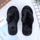 thumbnail image 4 of 1 par de pantuflas de algodón para el hogar, antideslizantes, de felpa, para invierno, acolchadas, negras, talla 36/37, 24 cm, 7 EE. UU., 4,5 Reino Unido, 38 UE, 9,432 pulgadas, 4 of 5