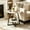 White, variant on Two-Tier Round End Table Waterproof Easy-Clean Tabletop Stable Geometric Metal Frame Modern Accent Side Table for Living Room Sofa Side Bedroom Small Apartment Home Decor