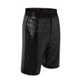 thumbnail image 4 of Shiny Metallic Wet Look Sequin Shorts for Men Summer Elastic Waist Straight Leg Sparkly Sequin Shorts with Pockets, 4 of 5