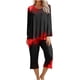 thumbnail image 2 of Puntoco Conjunto de pijama cómodo de dos piezas con cuello redondo y manga larga con estampado de Halloween para mujer, conjunto deportivo de 2 piezas Puntoco Puntoco-1414, 2 of 5