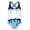 Blue, variant on Summer Beach Ice Print Girls Swimsuit Two Piece Cute Ruffle Bikini Tankini For Toddler Youth Swimsuit 5t Girls