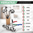 thumbnail image 2 of Cucharas para servir con control de porciones: artículos imprescindibles para pacientes bariátricos, ideales para bypass gástrico, juego de 8 cucharones, 2 of 3