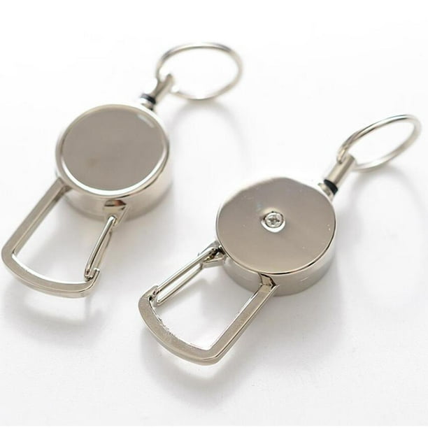 Siruishop Retractable Badge Holders With Carabiner Reel Clip Keychain With Key Square Other