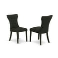 thumbnail image 3 of Round Kitchen Table Set with 2 Dining Chairs - Modern Black Dining Room Set, 3 of 5