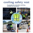 thumbnail image 6 of Cooling Safety Vest with 6 Ice Packs - Reflective Cool Vest with Pockets and Zipper, Ice Vest for Work Hot Weather, 6 of 7