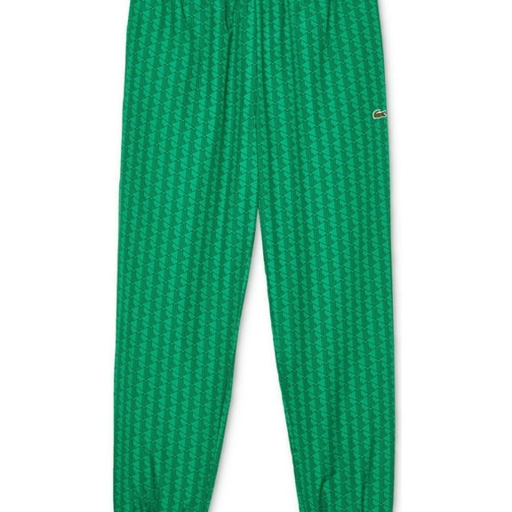 Lacoste Mens Printed Athletic Track Pants, Green, XXX-Large