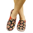 thumbnail image 5 of Womens Halloween Print Slip On Canvas Shoes Round Toe Flat Low Top Holiday Casual Walking Loafers Orange 37, 5 of 7