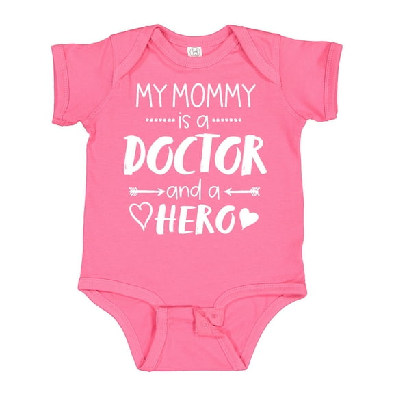 Inktastic My Mommy is a Doctor and a Hero Boys or Girls Baby Bodysuit