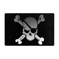 thumbnail image 4 of XMXY Jolly Roger Blindfold Skull Area Rugs Doormat Outdoor Entrance , Facecloth Non-slip Floor Mat Rug for Living Room Kitchen Sink Area Indoor 36"x24", 4 of 9